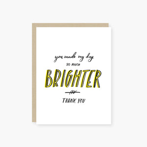 Brighter thank you card: Single card