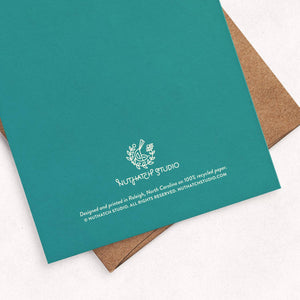 Cardinals & Dogwood Greeting Card: Original Bird Art, Eco-Friendly