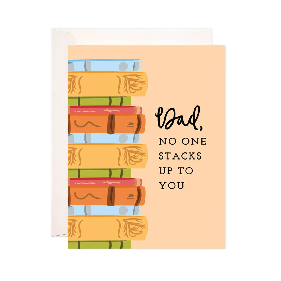 Dad Stacks Greeting Card - Punny Father's Day Card