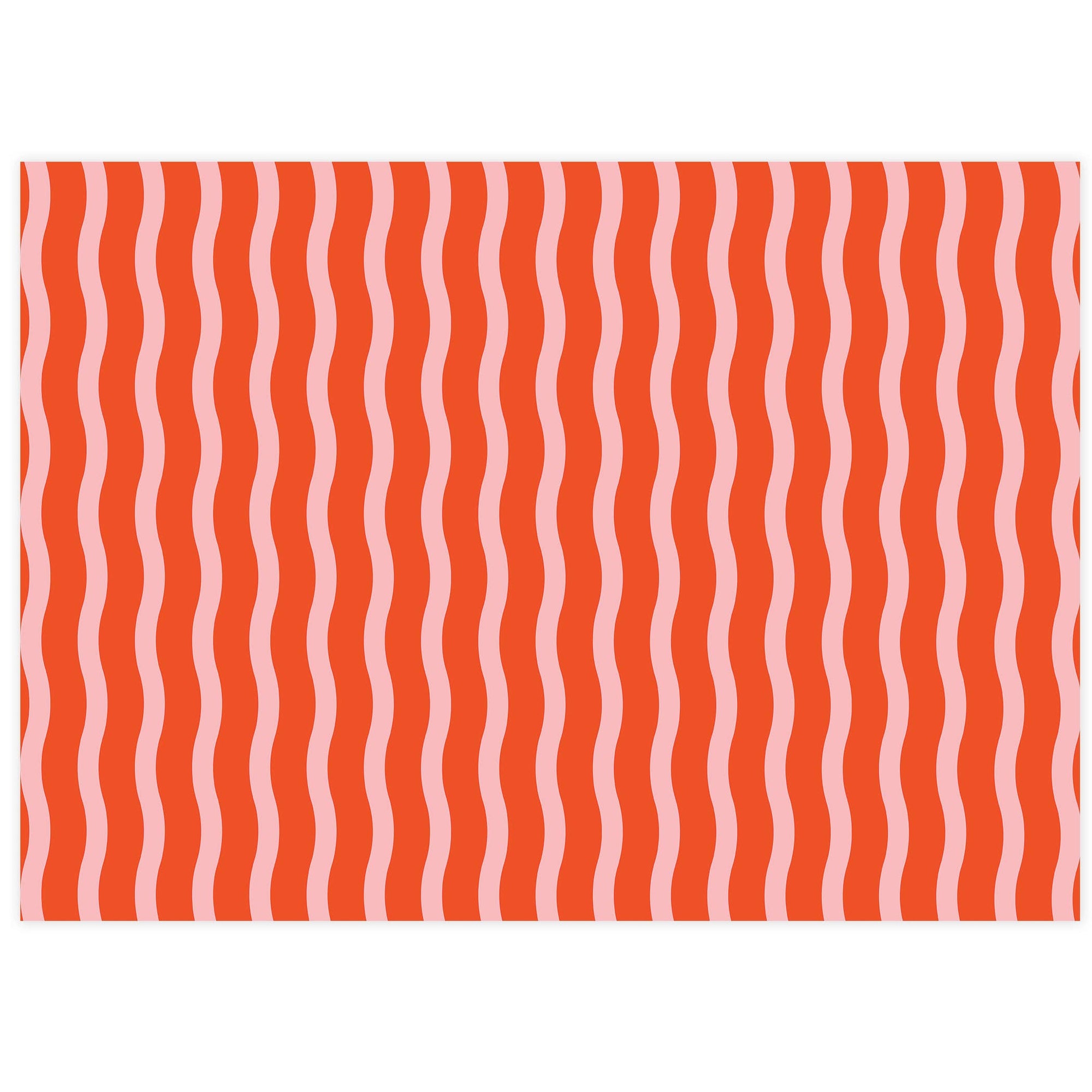 Tangy Red Fussy Stripe Tissue Paper