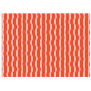 Tangy Red Fussy Stripe Tissue Paper