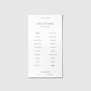 Clear Label Stickers | Legend: Clear Label Stickers | Legend