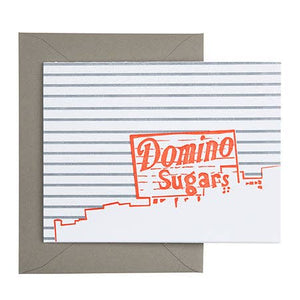 Baltimore Maryland | Domino Sugars Factory card: Individual Card / red & teal
