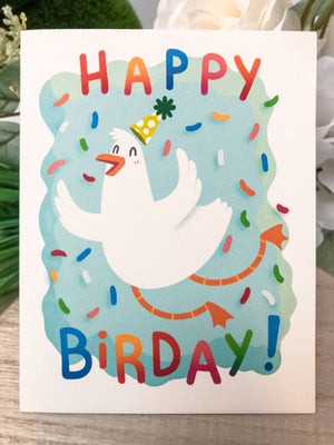 Happy Birthday Funny Bird Greeting Card