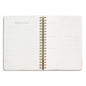 Daily Planner, Undated, Hardcover B5 Spiral - Gradient Orb