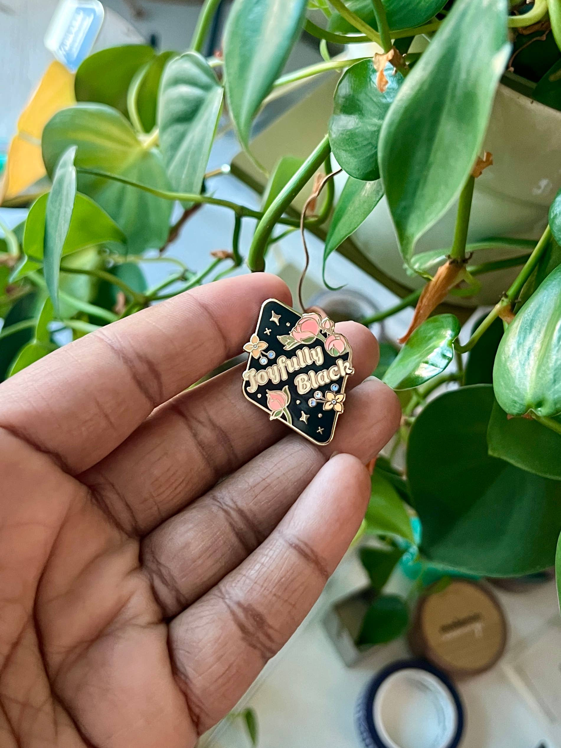 Joyfully Black Lapel Pin