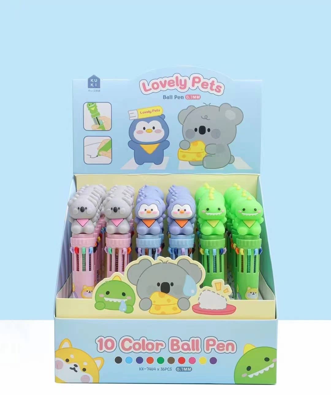 ANIMAL 10-COLOR RETRACTABLE BALL PEN