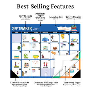 Every Day's A Holiday Desk Pad Blotter Calendar 2025-2026
