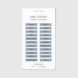 Clear Label Stickers | Financial: Clear Label Stickers | Financial