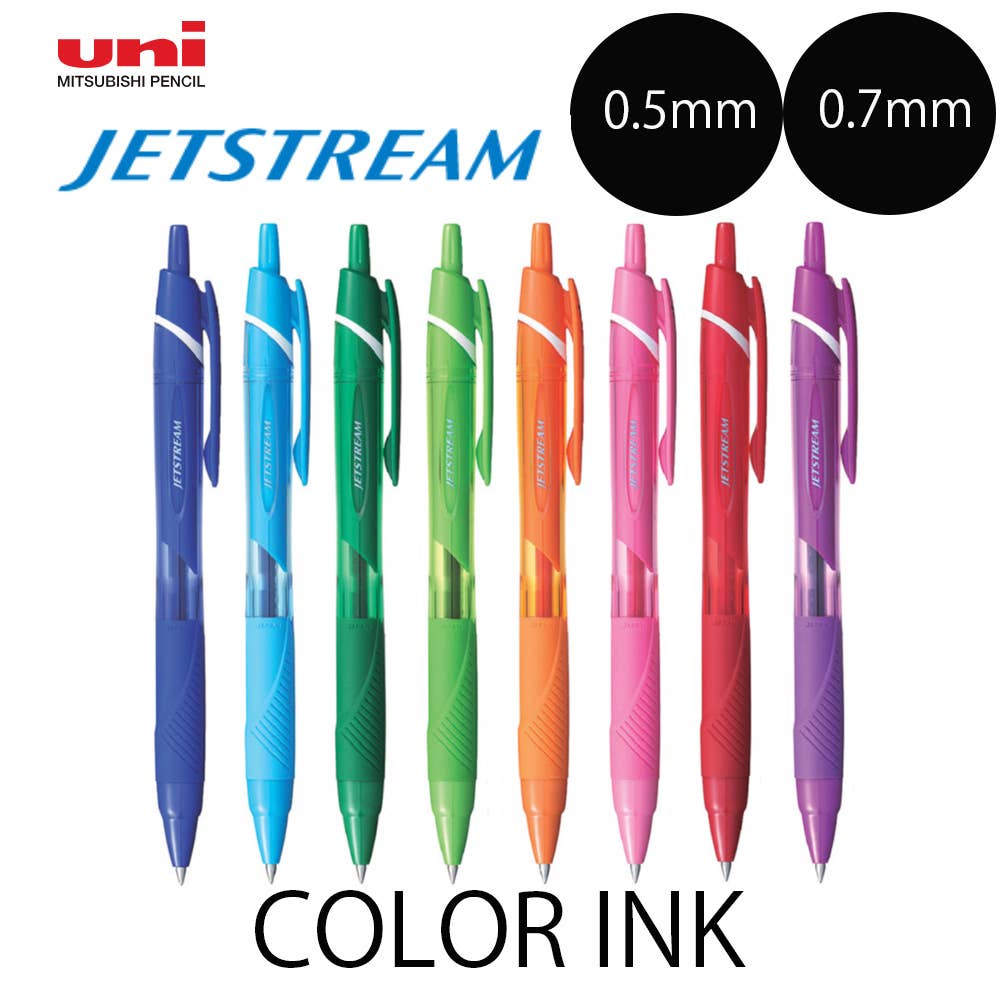 UNI JETSTREAM COLOR BALLPOINT PEN: 0.7mm