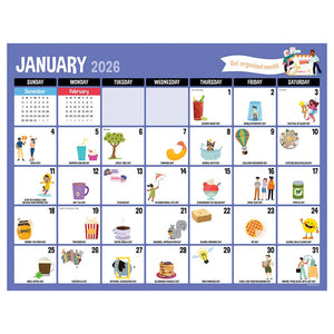 Every Day's A Holiday Large Desk Pad Monthly Calendar