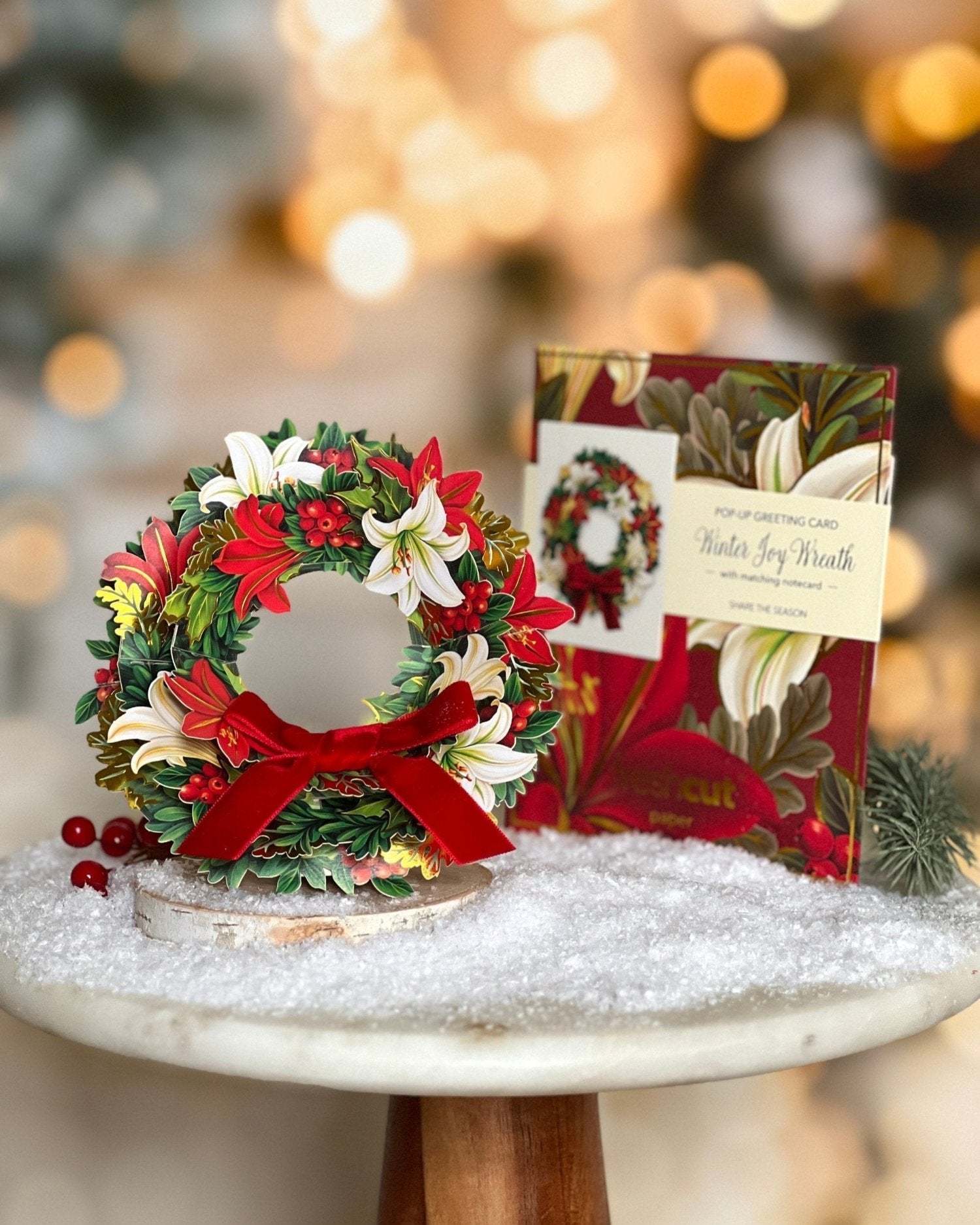 Mini Winter Joy Wreath (Pop-up Greeting Card)
