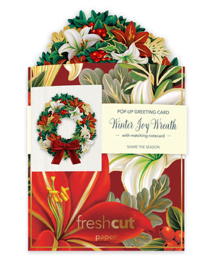 Mini Winter Joy Wreath (Pop-up Greeting Card)