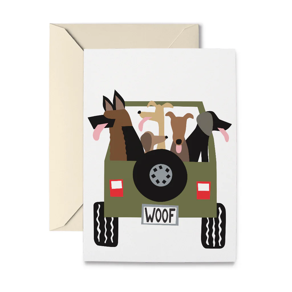 Jeep Dogs Note Cards - Set of 10