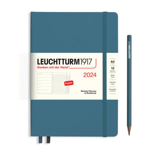 A5 2024 Weekly Planner & Notebook Hardcover, LEUCHTTURM1917