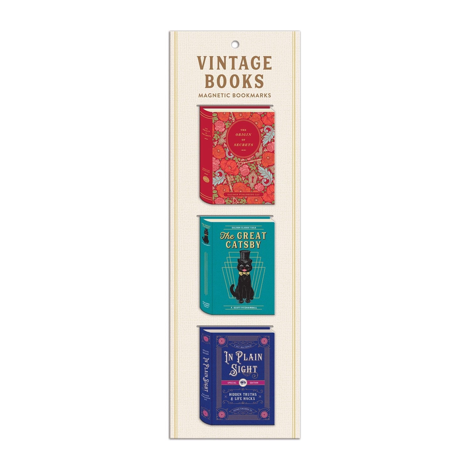 Vintage Books Magnetic Bookmarks