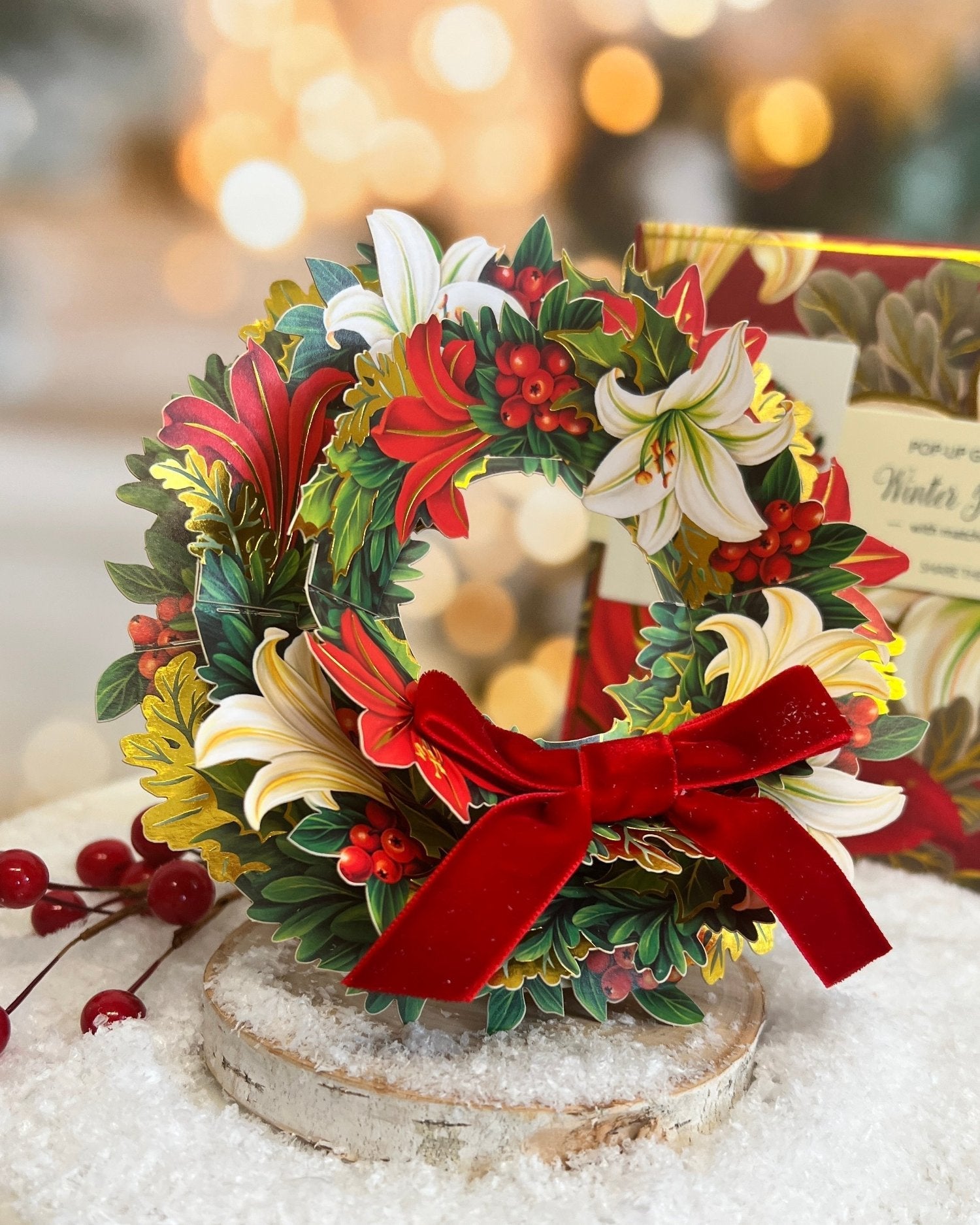 Mini Winter Joy Wreath (Pop-up Greeting Card)