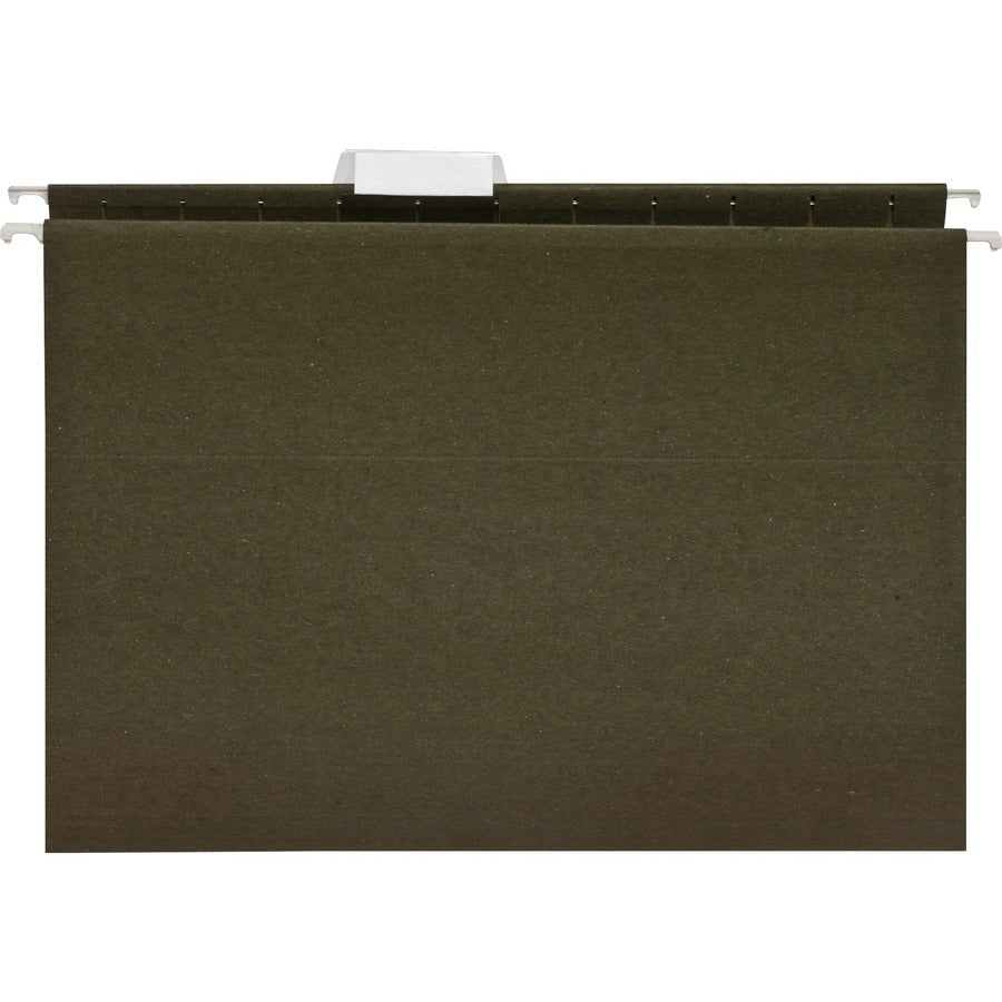 Business Source 1/5 Tab Cut Letter Recycled Hanging Folder - Box of 25
