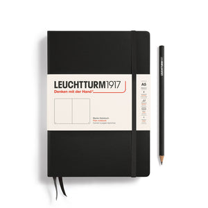 A5 Blank Notebook Hardcover, LEUCHTTURM1917 Black