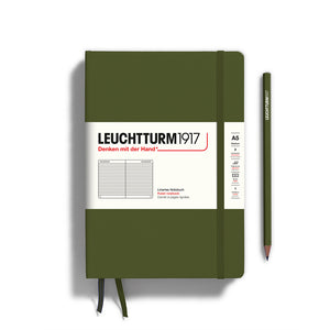 A5 Lined Notebook Hardcover, LEUCHTTURM1917 Army