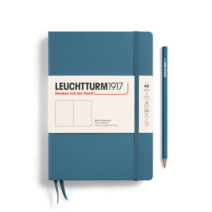 A5 Blank Notebook Hardcover, LEUCHTTURM1917 Stone Blue