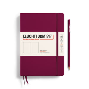 A5 Blank Notebook Hardcover, LEUCHTTURM1917 Port Red