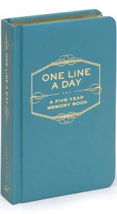 One Line A Day Journal in Teal