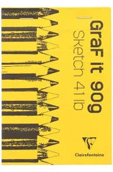 A5 Blank Graf-it Sketchpad Softcover, CLAIREFONTAINE in Yellow