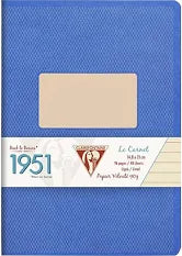 A5 Lined Back to Basics 1951 Notebook Softcover, CLAIREFONTAINE in Blue