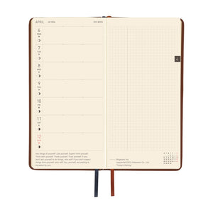 2026 Hobonichi Techo -  Leather: Wine Brown / Weeks Softcover Book / Weekly Horizontal / Jan start / Mon start