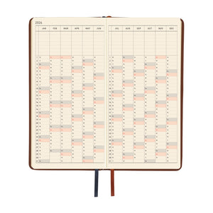 2026 Hobonichi Techo -  Leather: Wine Brown / Weeks Softcover Book / Weekly Horizontal / Jan start / Mon start