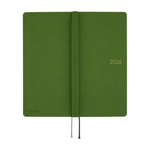 2026 Hobonichi Techo -  Colors: Antique Green / Weeks Hardcover Book / Weekly Horizontal / Jan start / Mon start