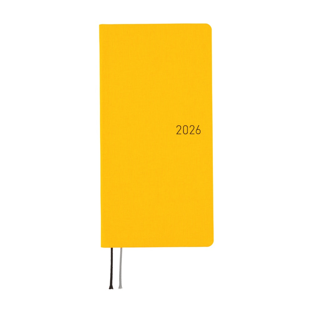2026 Hobonichi Techo -  Colors: Full Moon Yellow / Weeks Hardcover Book / Weekly Horizontal / Jan start / Mon start