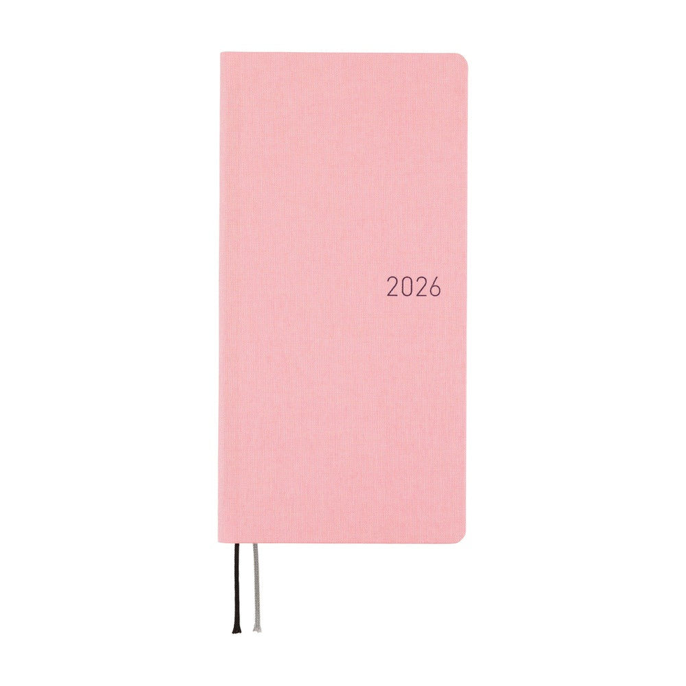 2026 Hobonichi Techo -  Colors: Strawberry Milk / Weeks Hardcover Book / Weekly Horizontal / Jan start / Mon start