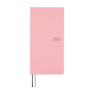 2026 Hobonichi Techo -  Colors: Strawberry Milk / Weeks Hardcover Book / Weekly Horizontal / Jan start / Mon start
