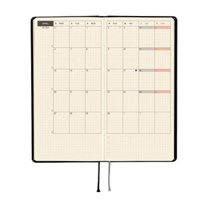 2026 Hobonichi Techo - Yumi Kitagishi: White Cat’s Daily Life / Weeks Hardcover Book / Weekly Horizontal / Jan start / Mon start