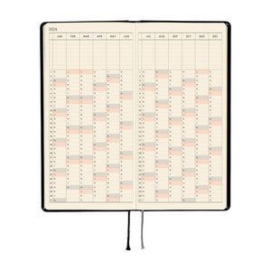 2026 Hobonichi Techo - Yumi Kitagishi: White Cat’s Daily Life / Weeks Hardcover Book / Weekly Horizontal / Jan start / Mon start