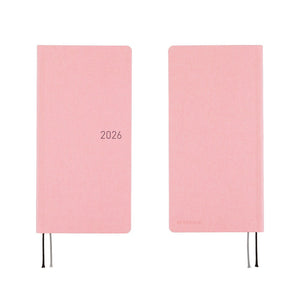 2026 Hobonichi Techo -  Colors: Strawberry Milk / Weeks Hardcover Book / Weekly Horizontal / Jan start / Mon start