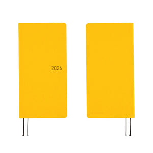 2026 Hobonichi Techo -  Colors: Full Moon Yellow / Weeks Hardcover Book / Weekly Horizontal / Jan start / Mon start
