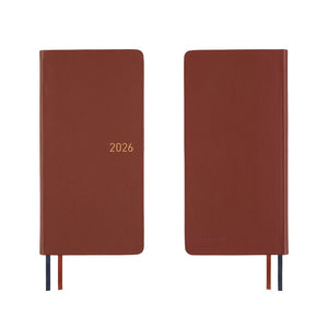 2026 Hobonichi Techo -  Leather: Wine Brown / Weeks Softcover Book / Weekly Horizontal / Jan start / Mon start