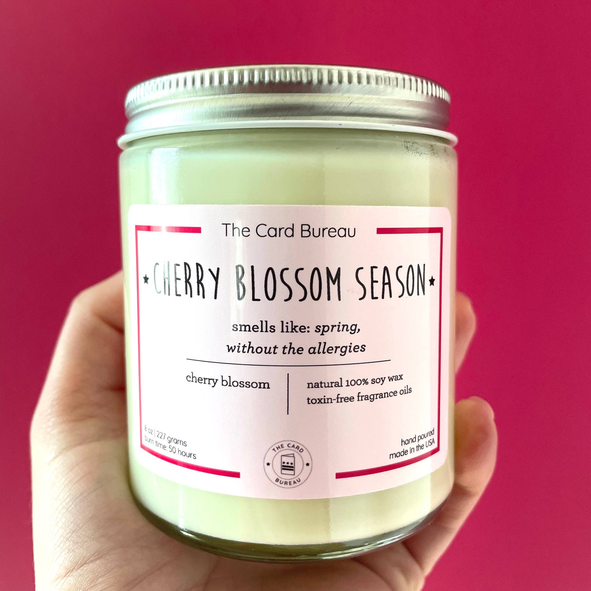 8 oz Cherry Blossom Season Soy Candle (2 Variations): Allergy Season