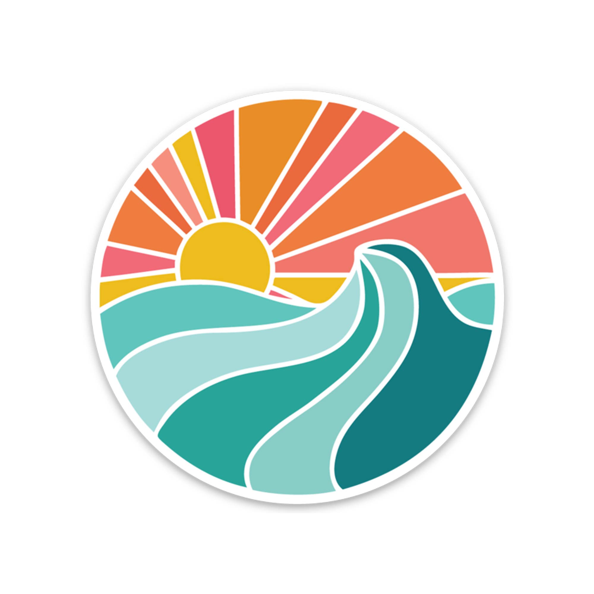 Ocean Sunset Vinyl Sticker
