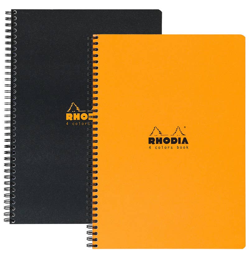 A4 Lined Spiral "4 Colors" Book Softcover, RHODIA
