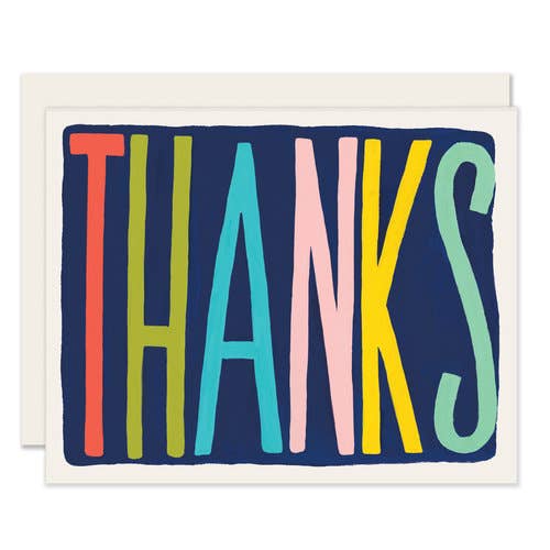 Colorful Thanks card