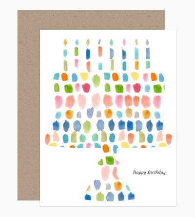 Paint Palette Birthday Cake Card