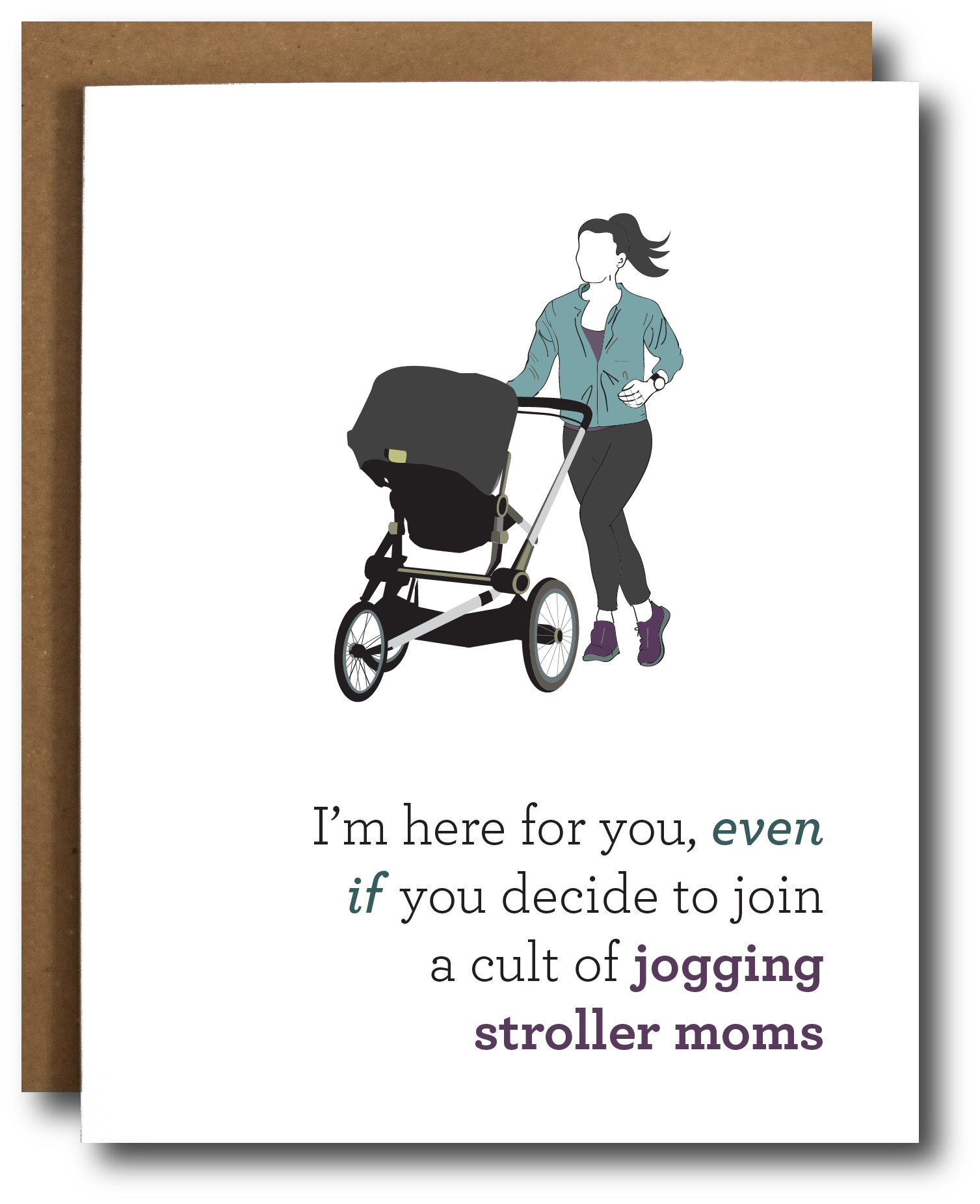 Stroller Runner Mom Card