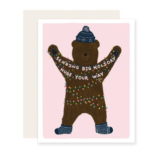 Big Holiday Hugs | Holiday Card | Christmas Card: Single