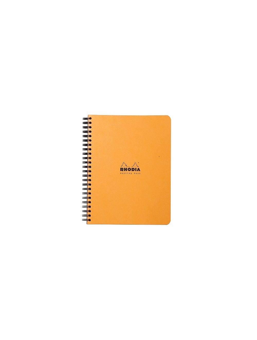 A5 Lined Spiral Meeting Book Softcover, RHODIA in Orange