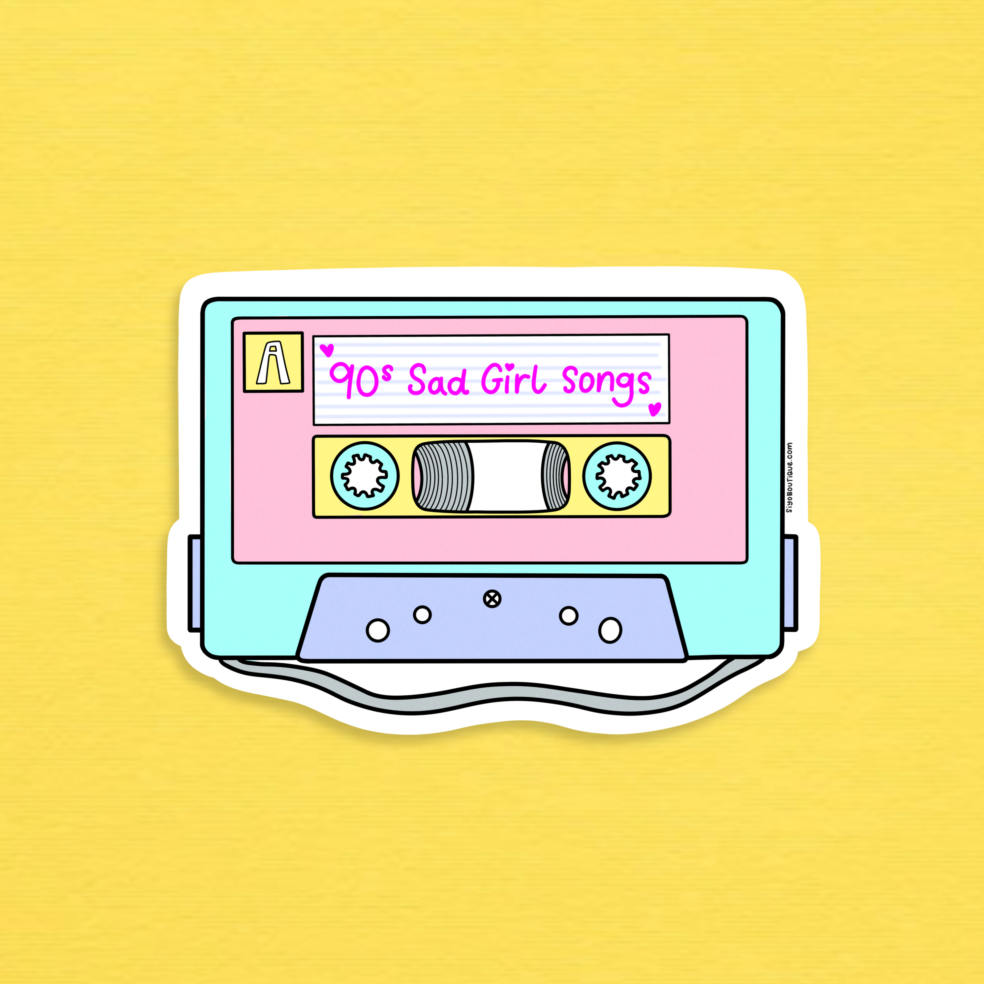 90s Sad Girl Songs Vinyl Sticker