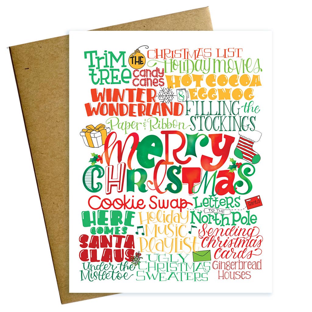 Merry Christmas Type Mashup Card